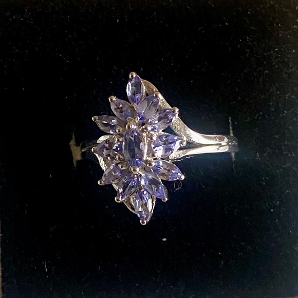 Tanzanite Ring and Pendant Set, 925 Sterling Silver, Ring Size 6 - Picture 3 of 4